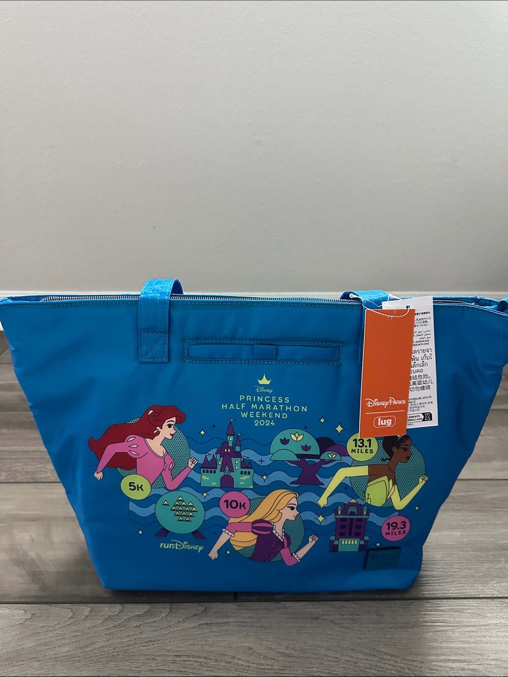 Disney Princess Half Marathon Weekend 2024 Blue Tote Bag by Lug